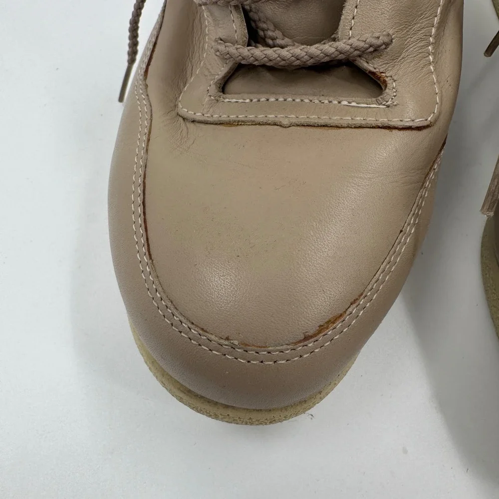 Soft Spots Women's Taupe Leather Lace Up Comfort‎ Walking Shoes Size 5.5 WW